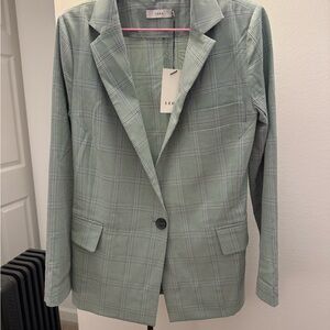 Women's Green Plaid Blazer